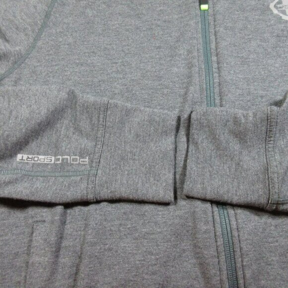POLO Sport RL mens charcoal an gray elbow pad hoodie jacket M EUC - Picture 7 of 9